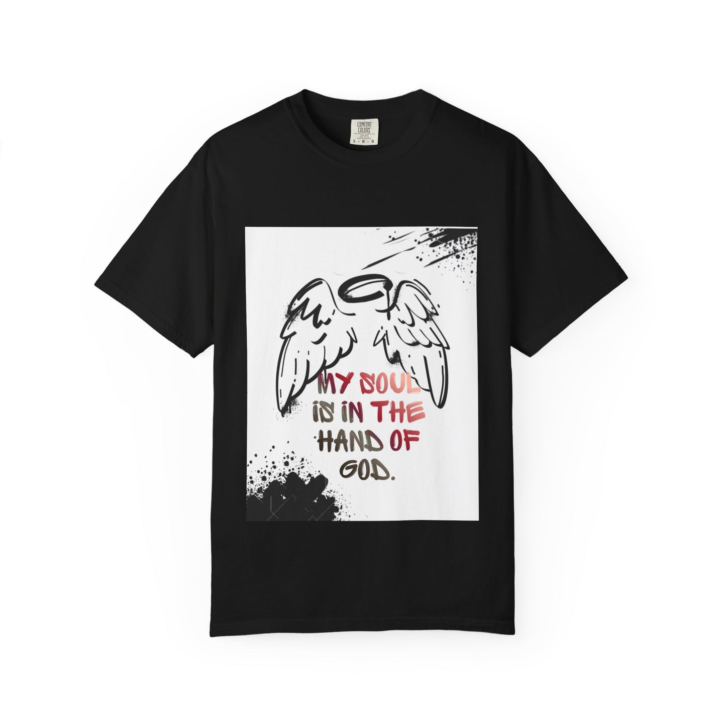 Angel Wings Graphic T‑Shirt — "My Soul Is In The Hand of God" Inspirational Tee