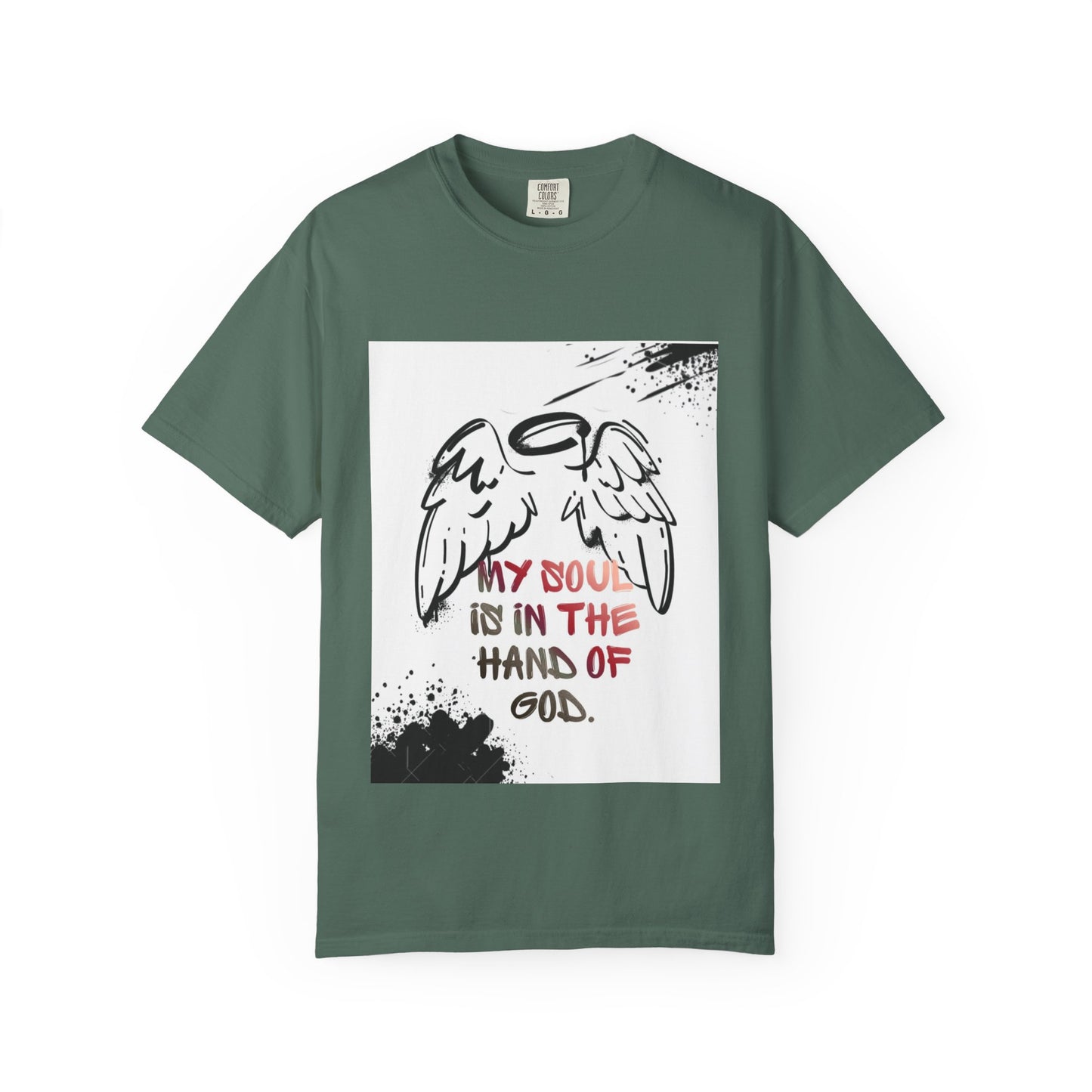 Angel Wings Graphic T‑Shirt — "My Soul Is In The Hand of God" Inspirational Tee