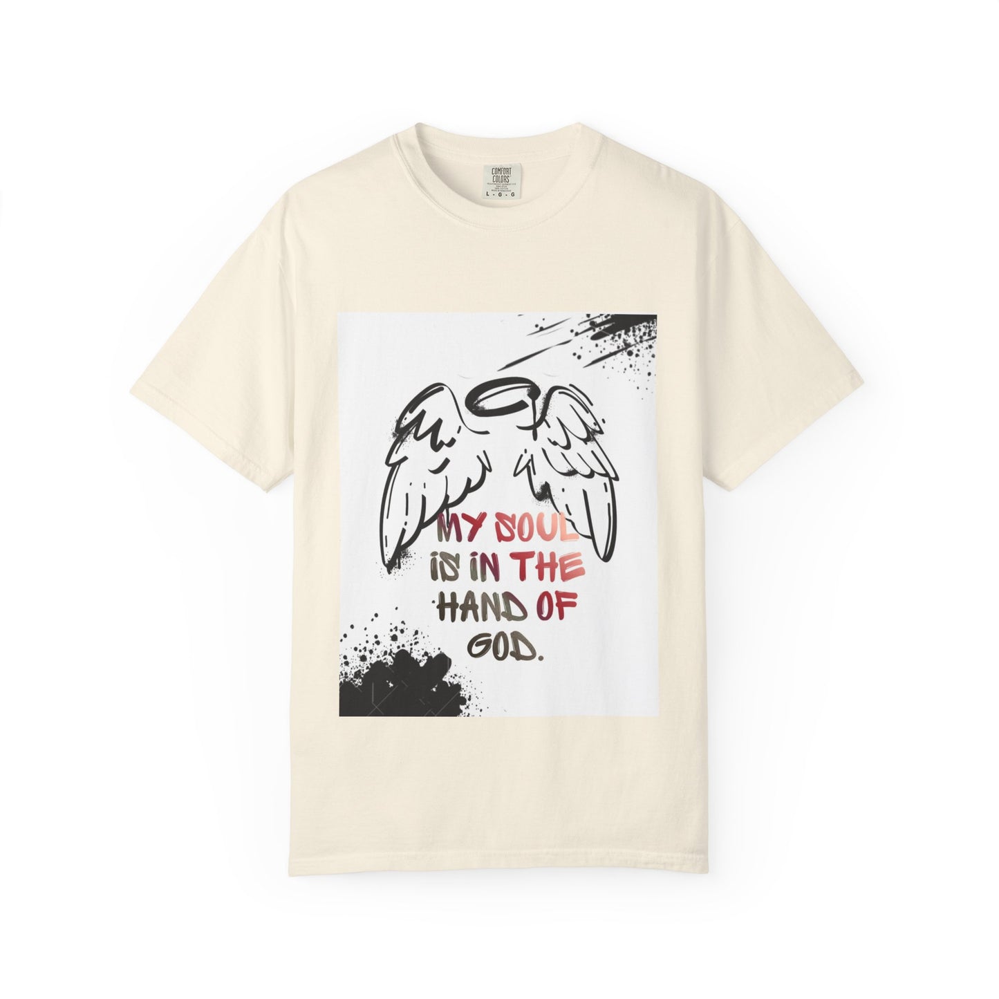 Angel Wings Graphic T‑Shirt — "My Soul Is In The Hand of God" Inspirational Tee