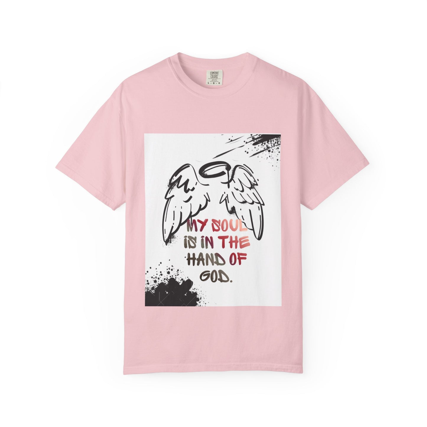 Angel Wings Graphic T‑Shirt — "My Soul Is In The Hand of God" Inspirational Tee