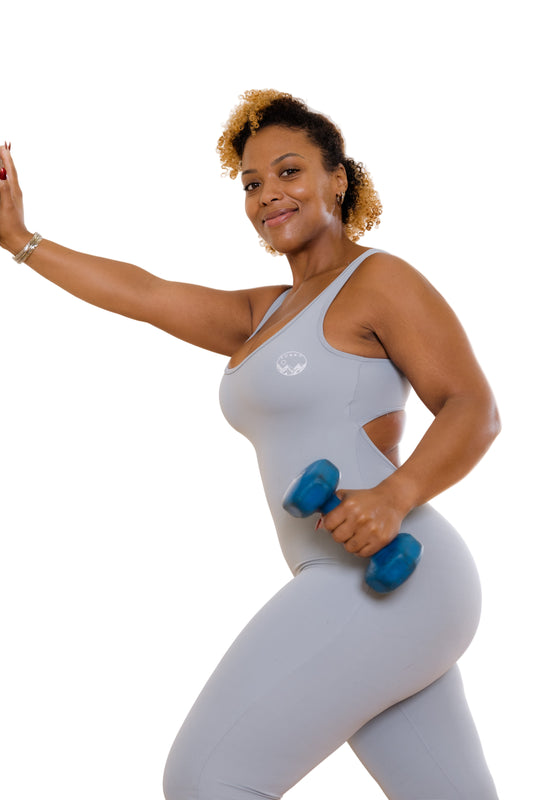 Women's Full-Length Jumpsuit-Chocolate brown - 'blue