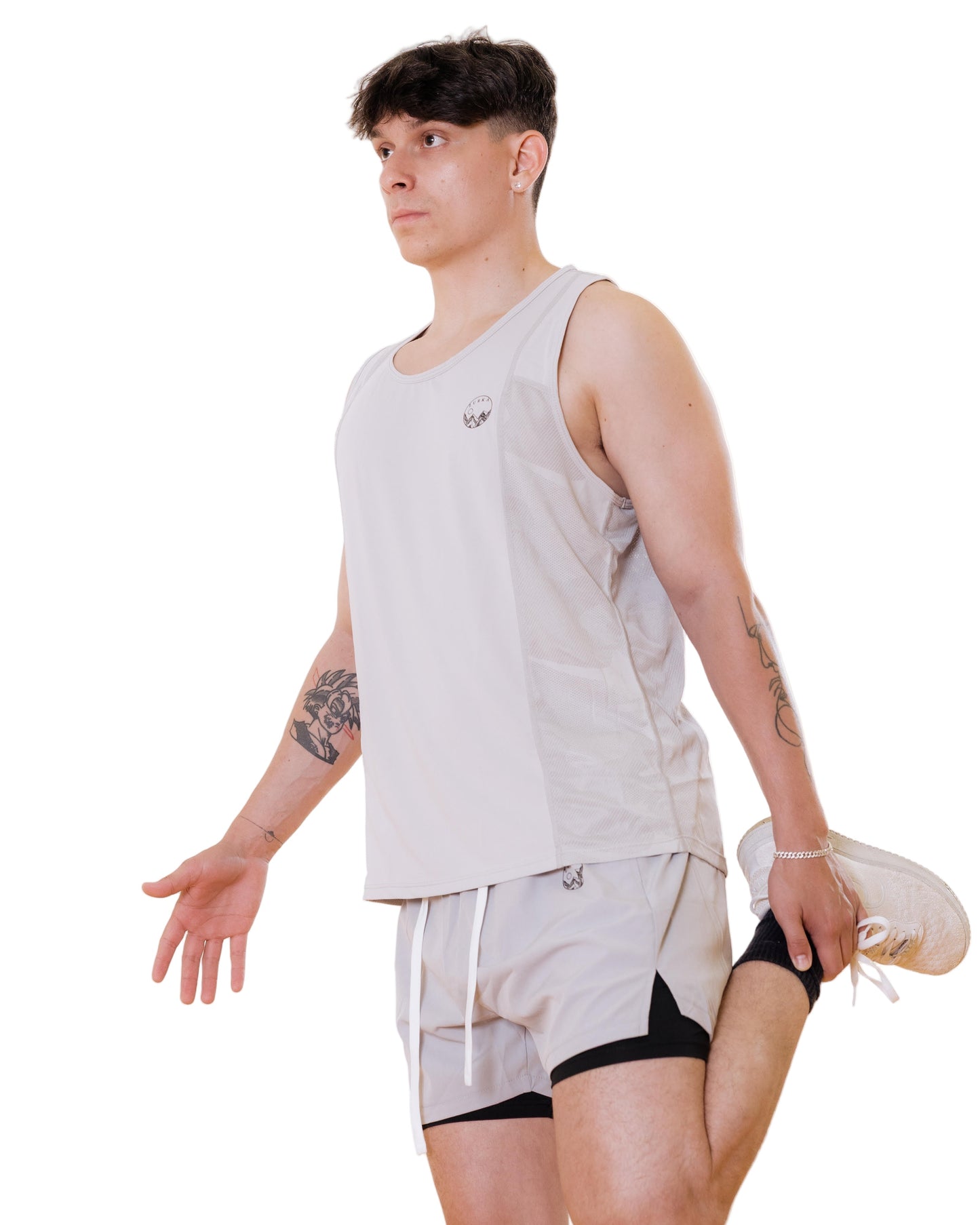 Zurka Men's Athletic Tank Top-Light stone grey